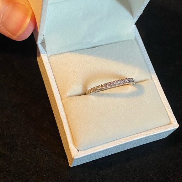 ❤️Bo.Dream Round Cubic Zirconia CZ Full Eternity Ring Sterling Silver❤️ NIB - Picture 3 of 9